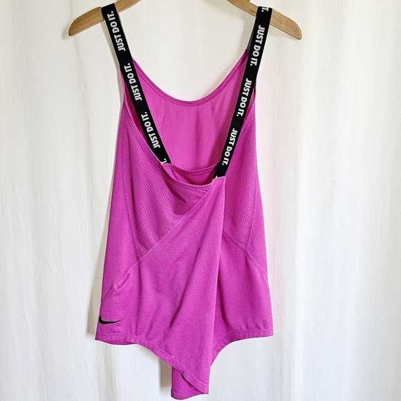 Nike Magenta Dri-Fit Mesh Running Tank Top - Picture 10 of 16